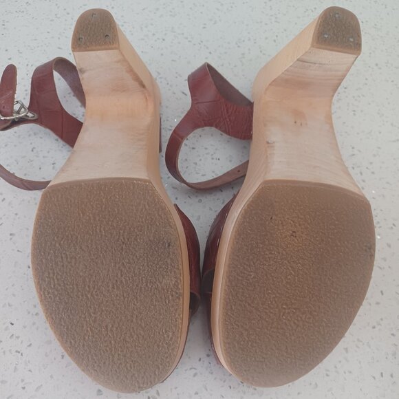 Brown "croc print" Merci sandals - size 39 - Picture 7 of 7